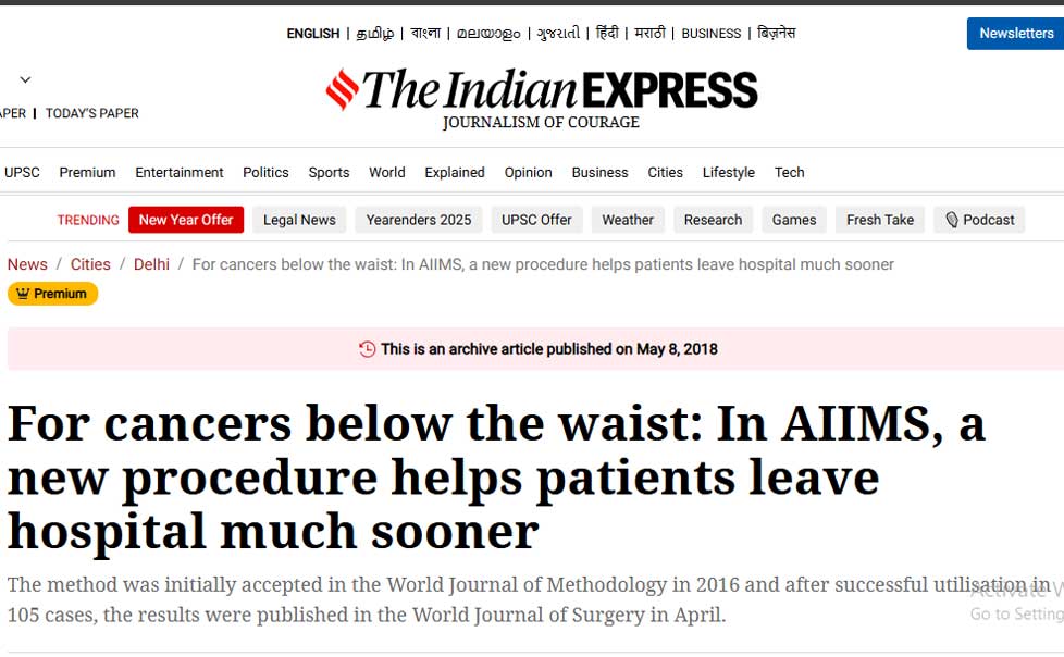 The Indian Express Dr. MD Ray